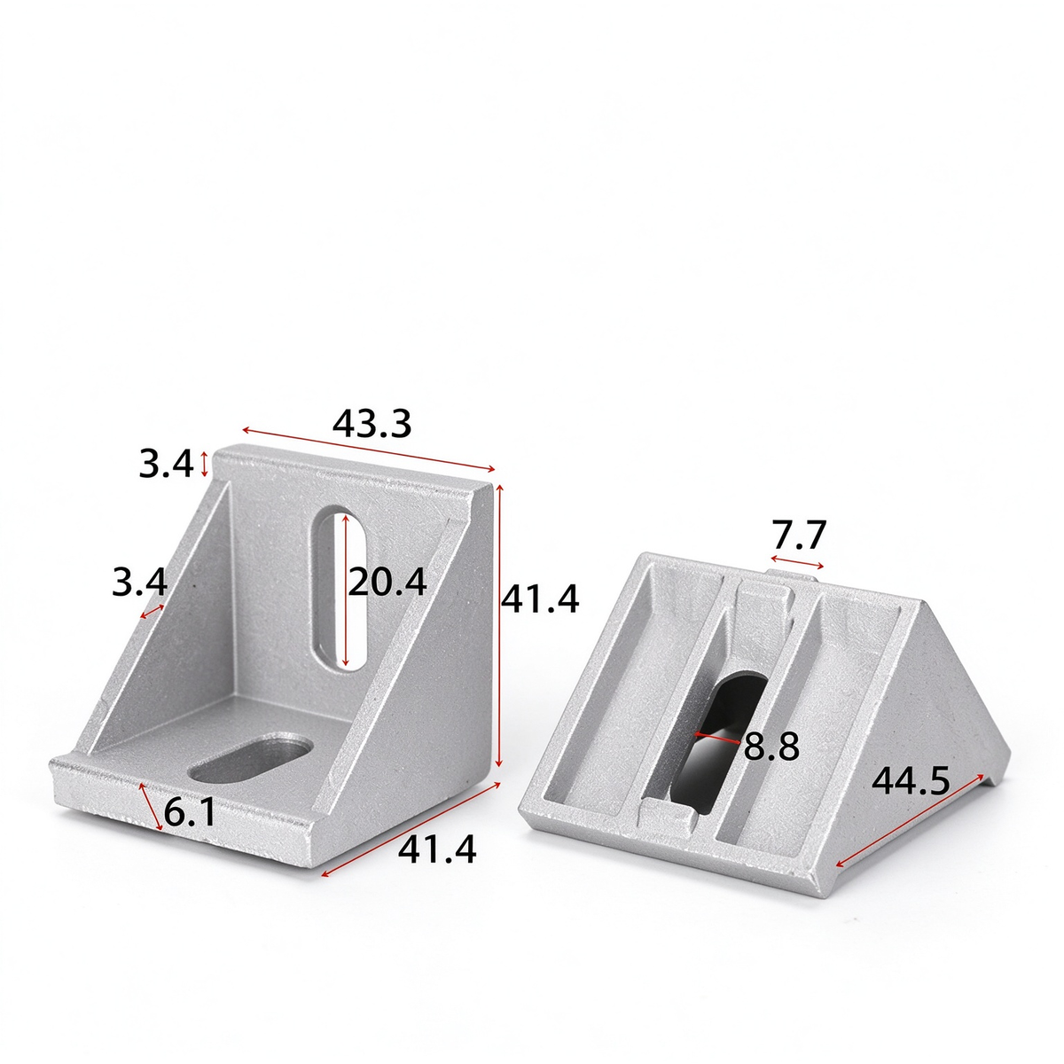 Heavy-Duty 90-Degree Aluminum Corner Bracket Connector for T-Slot Extrusions