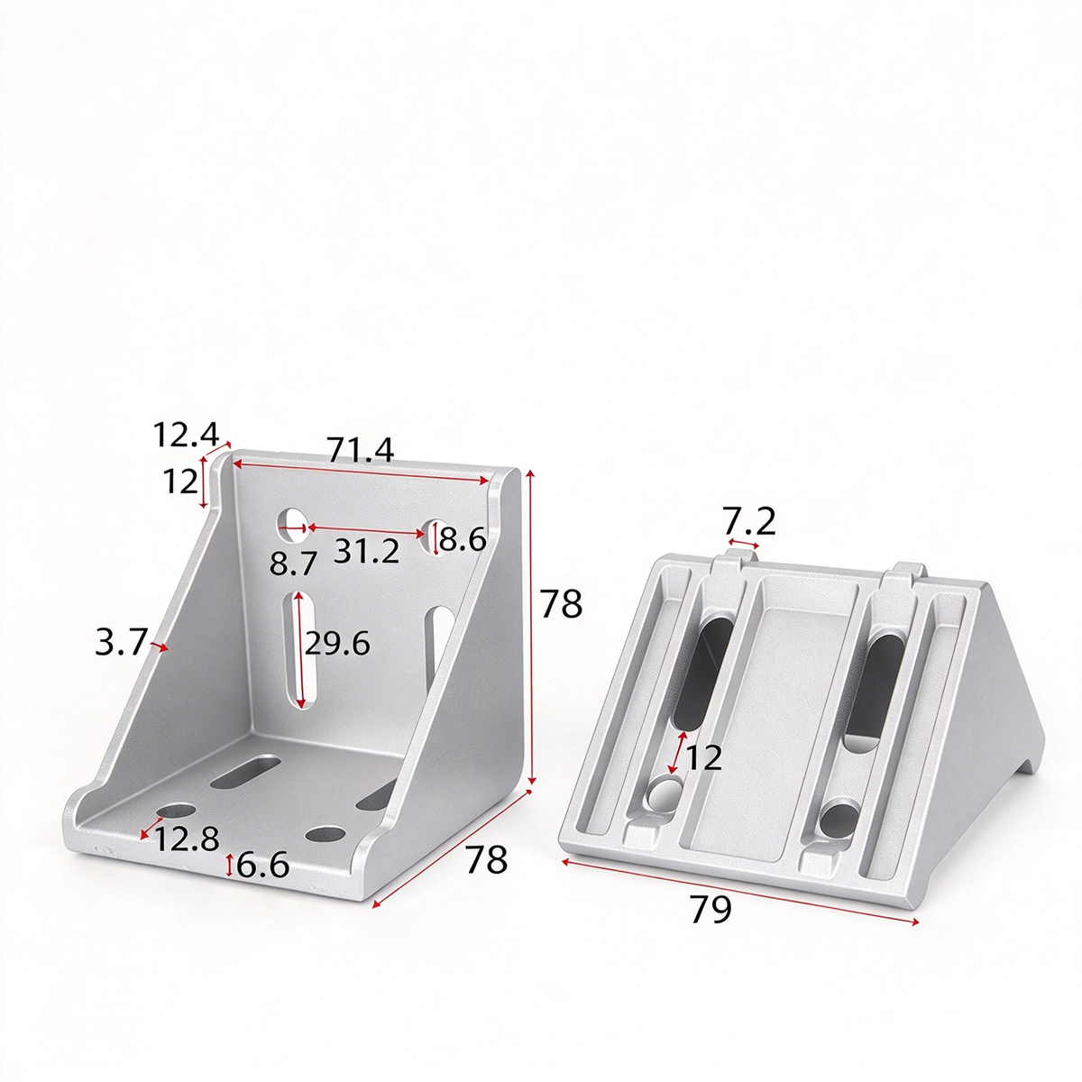 Heavy-Duty 90-Degree Aluminum Corner Bracket Connector for T-Slot Extrusions