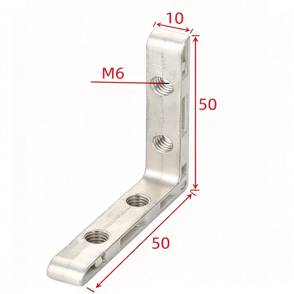 European Standard Inside Corner Bracket - Concealed L-Joint Connector for Aluminum Profiles (15 / 20 / 30 / 40 / 45 / 50 Series)