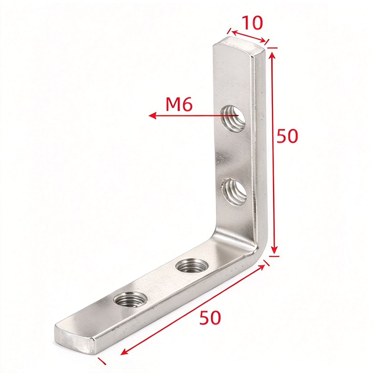 European Standard Inside Corner Bracket - Concealed L-Joint Connector for Aluminum Profiles (15 / 20 / 30 / 40 / 45 / 50 Series)