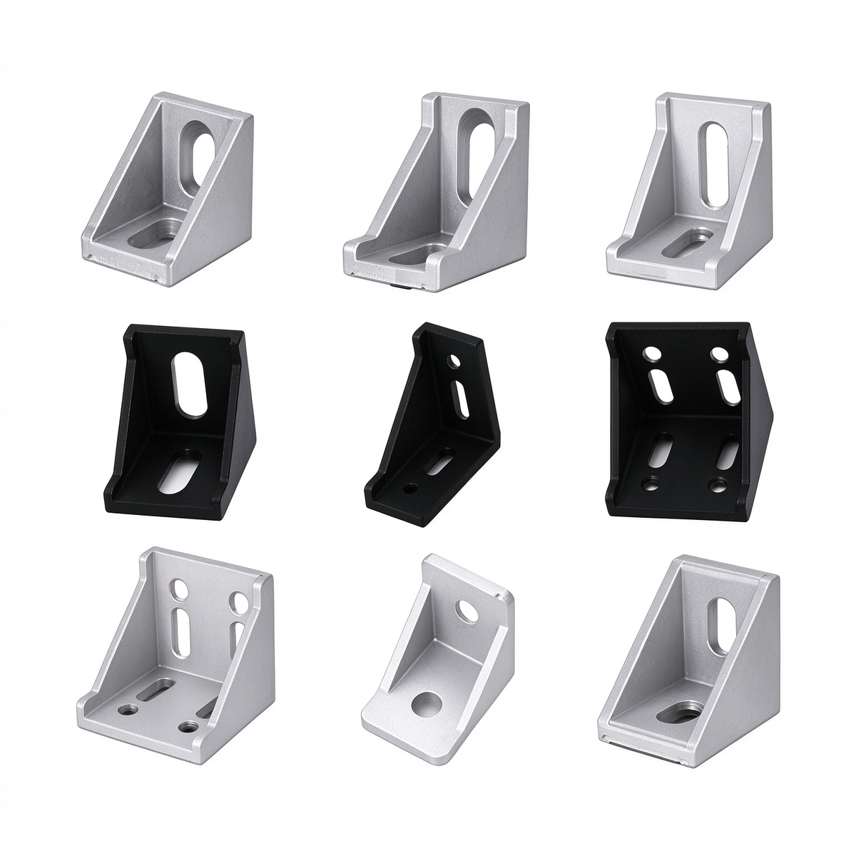 Heavy-Duty 90-Degree Aluminum Corner Bracket Connector for T-Slot Extrusions