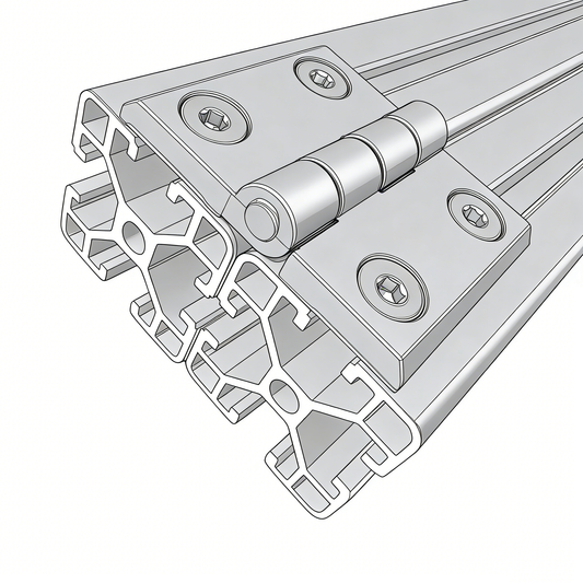 Industrial Aluminum Profile Hinges - Zinc Alloy, Aluminum & CNC Precision Pivot Hinges for T-Slot Extrusions