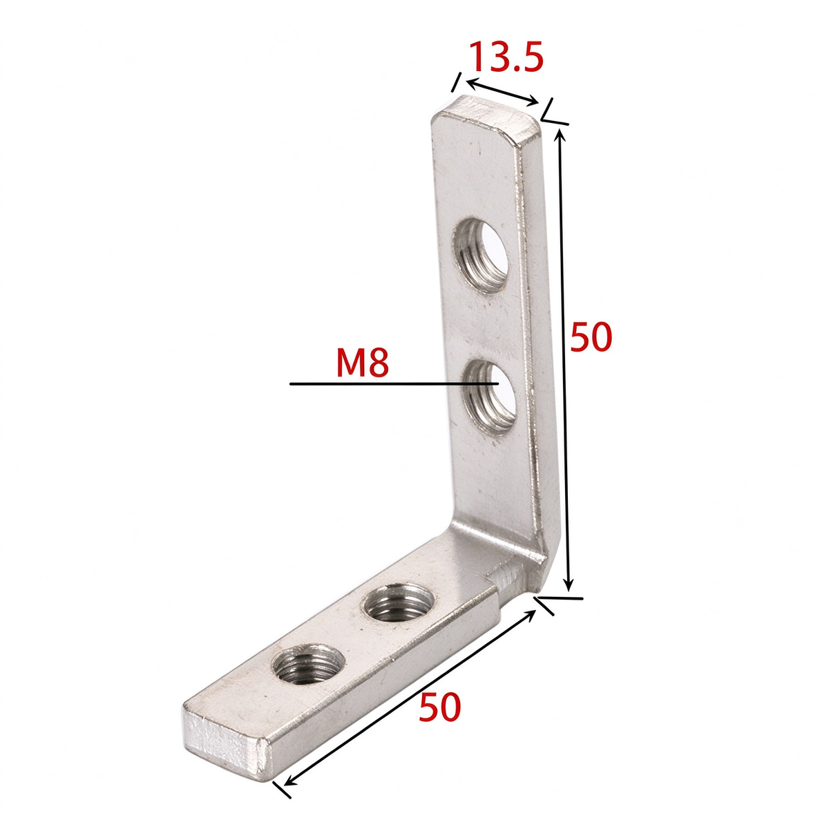 European Standard Inside Corner Bracket - Concealed L-Joint Connector for Aluminum Profiles (15 / 20 / 30 / 40 / 45 / 50 Series)