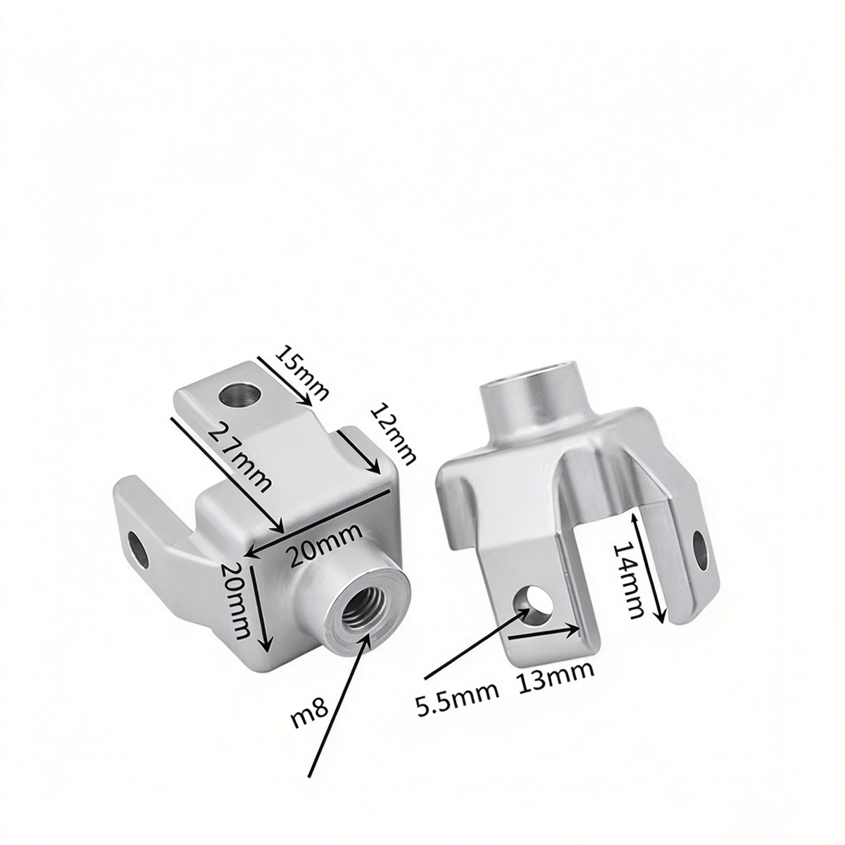 Endfuß-Montageblock für Aluminiumprofile – Gewindeadapter (20 / 30 / 40 / 45er-Serie)