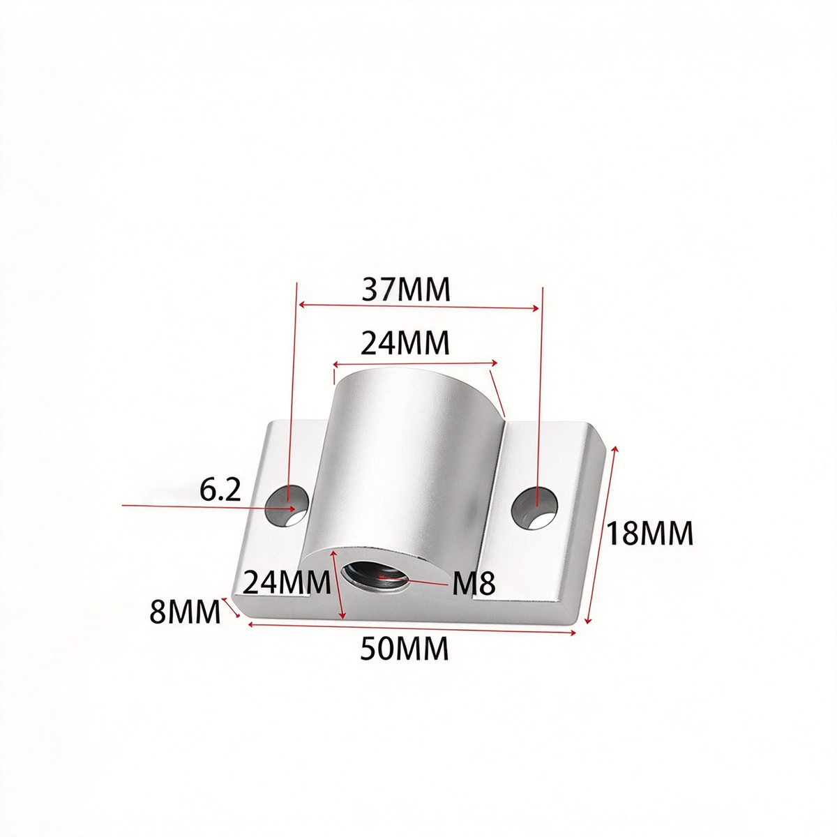 Montageplatte für Aluminiumprofil-Endfüße – Adapter für Nivellierfüße (20-/30-/40-/45-/50er-Serie)
