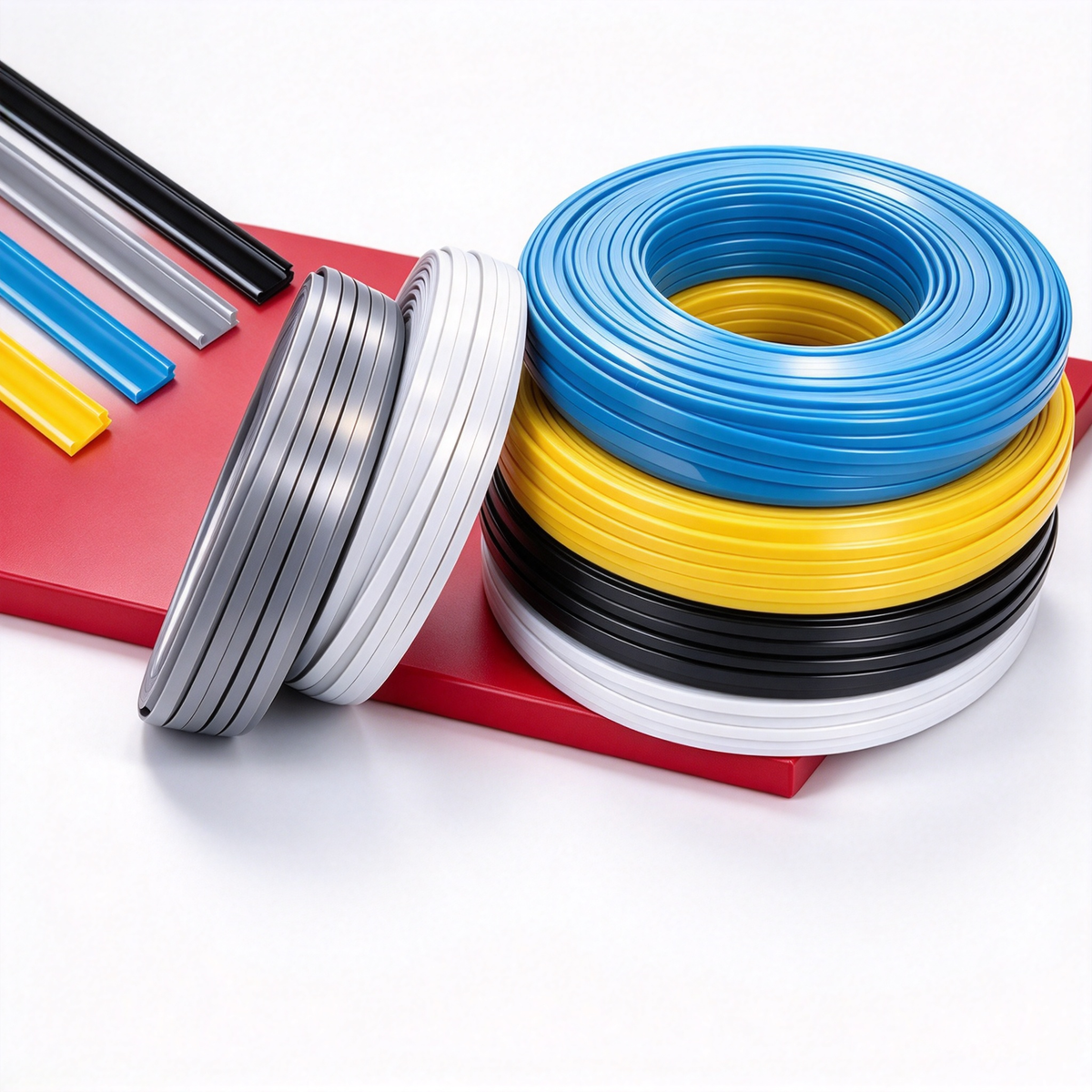 Soft PE Flat Slot Cover Strip for Aluminum Extrusion Profiles - Slot 6/8/10 (100m Roll)