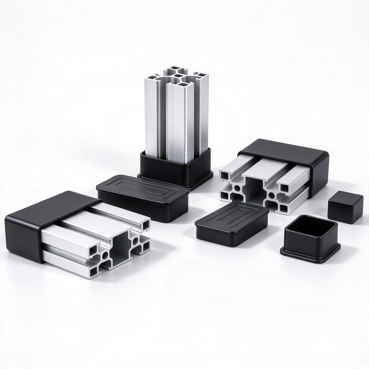 Aluminum Profile Nylon Foot Pad (20x20mm to 80x80mm)