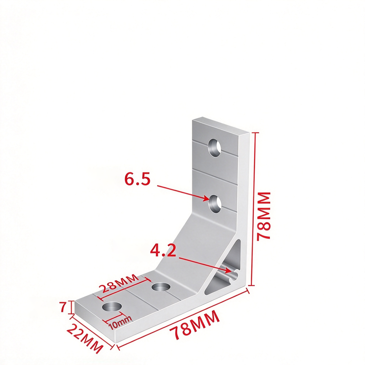 Aluminum Extrusion Corner Bracket - 90/45/135 Degree (2020 to 8080 Series)