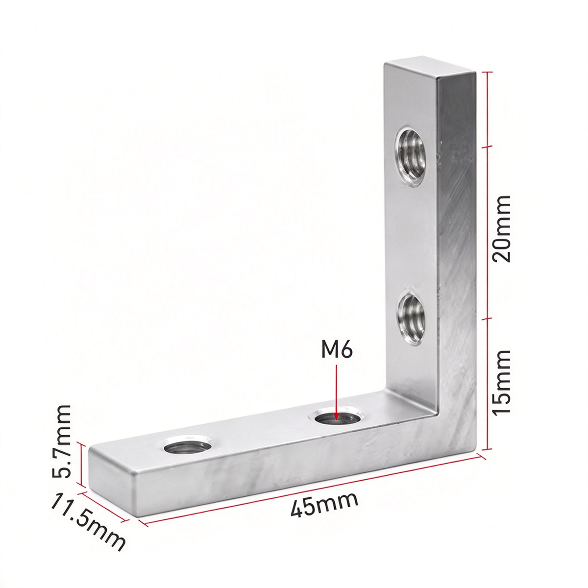 European Standard Inside Corner Bracket - Concealed L-Joint Connector for Aluminum Profiles (15 / 20 / 30 / 40 / 45 / 50 Series)