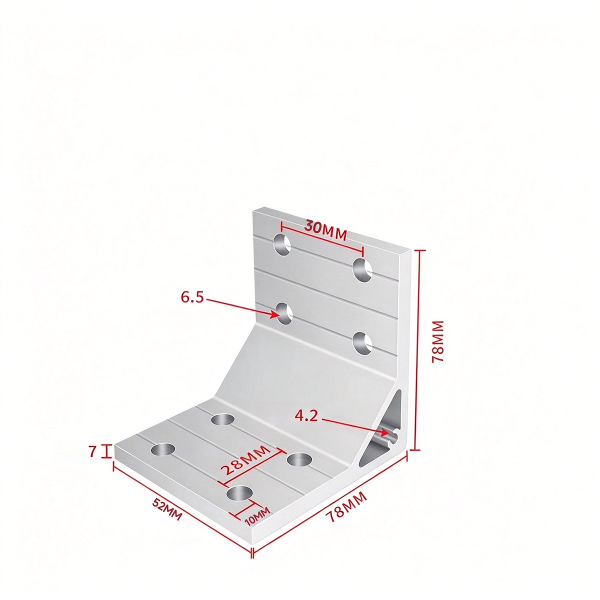 Aluminum Extrusion Corner Bracket - 90/45/135 Degree (2020 to 8080 Series)