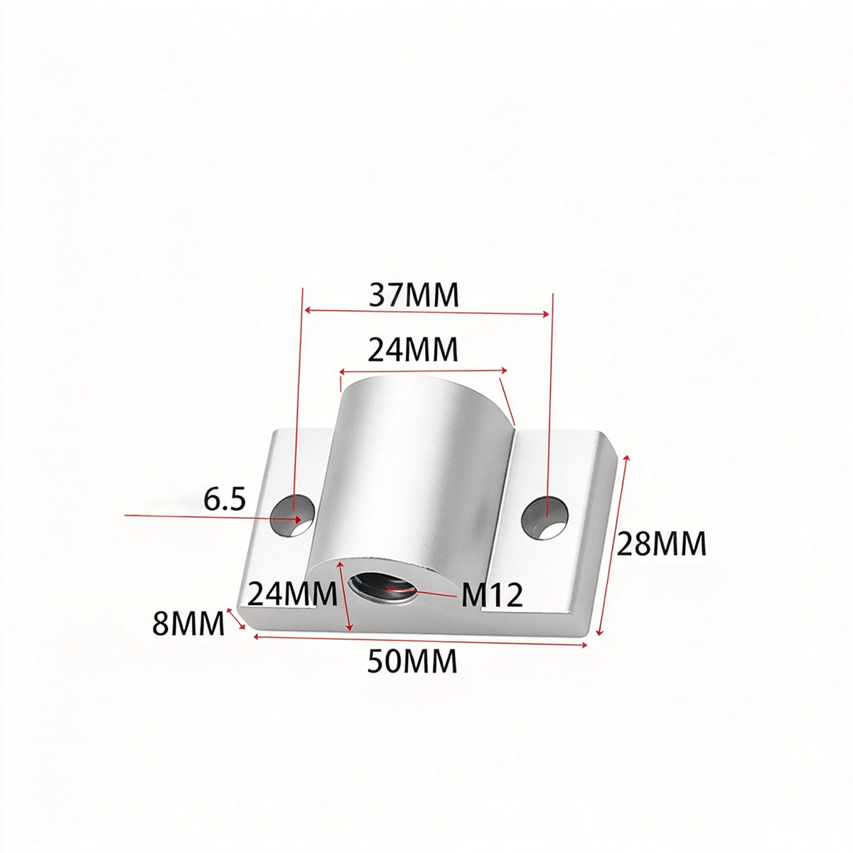 Montageplatte für Aluminiumprofil-Endfüße – Adapter für Nivellierfüße (20-/30-/40-/45-/50er-Serie)