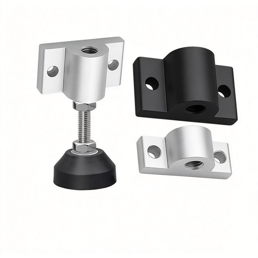 Aluminum Profile End Base Foot Mounting Plate - Leveling Feet Adapter (20 / 30 / 40 / 45 / 50 Series)
