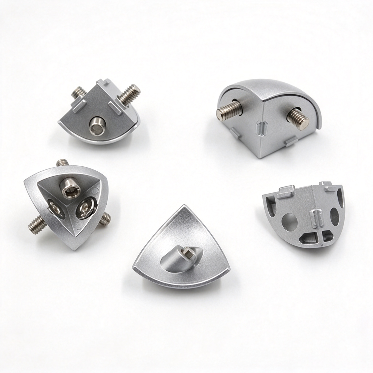 Aluminum Profile 2-Way & 3-Way Cube Corner Connectors (1515 / 2020 / 3030 / 4040 Series)