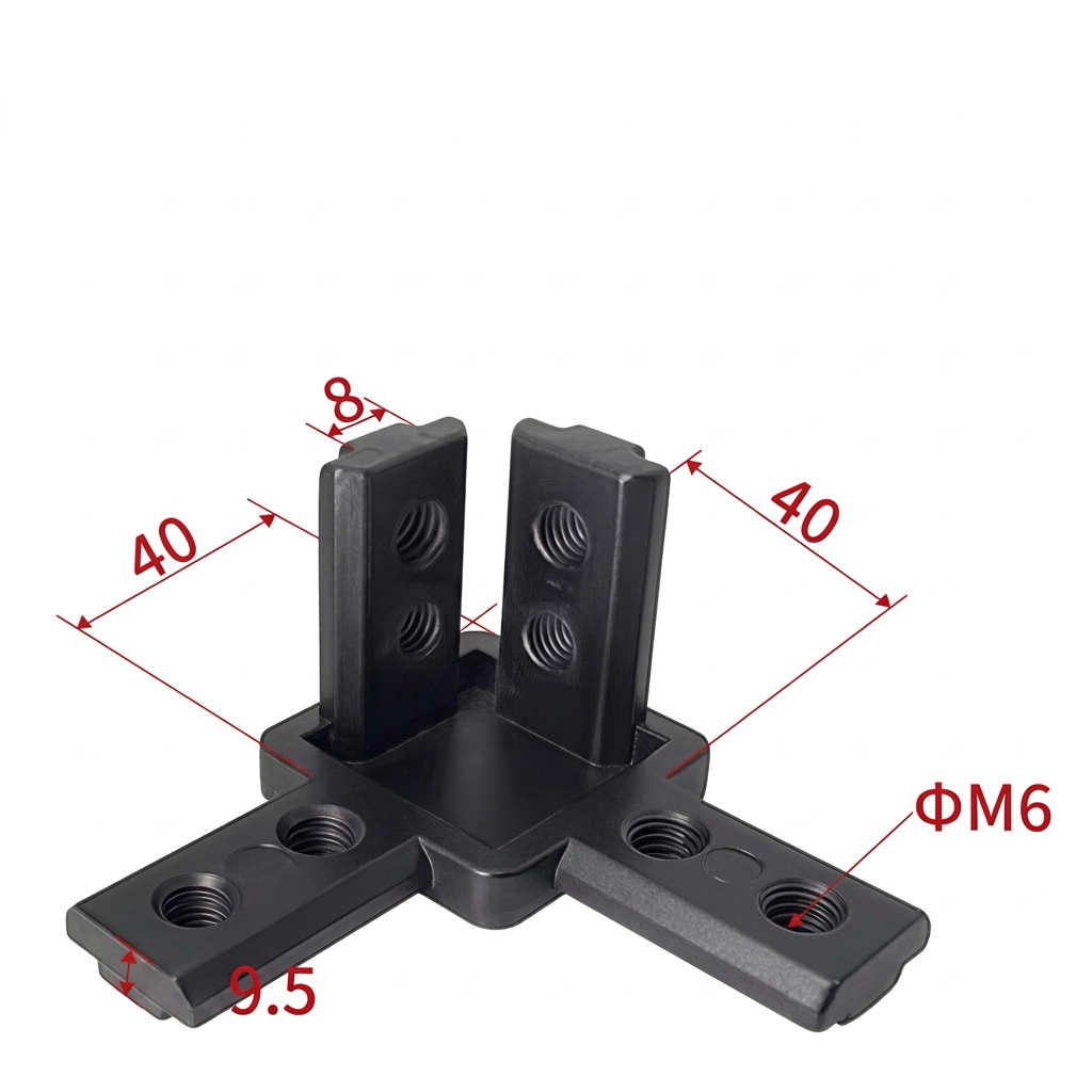 Aluminum Profile 2-Way & 3-Way Cube Corner Connectors (1515 / 2020 / 3030 / 4040 Series)