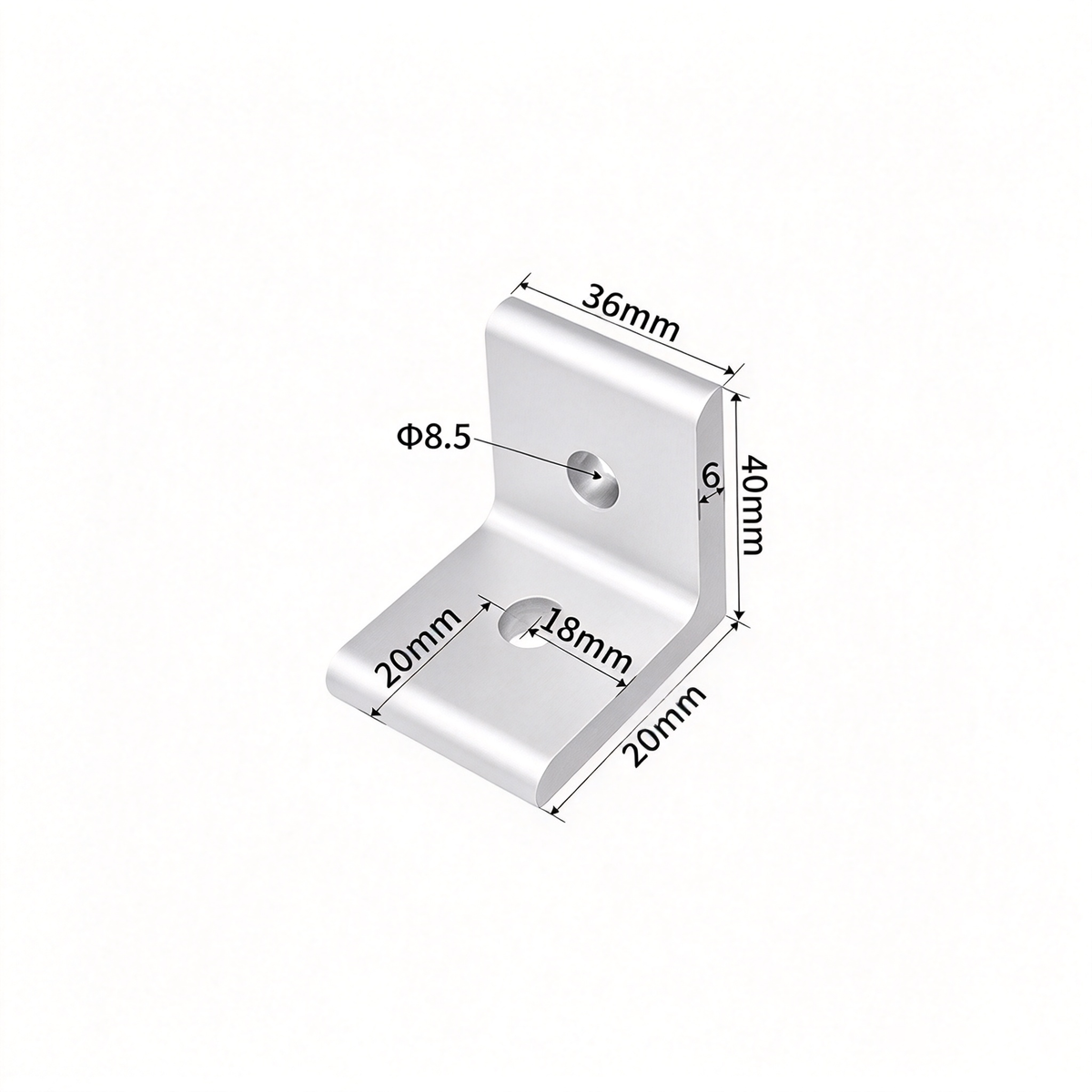 Aluminum Profile Vertical Corner Bracket & Shelf Support - 90 Degree Angle Joint (20 / 30 / 40 / 45 / 50 Series)