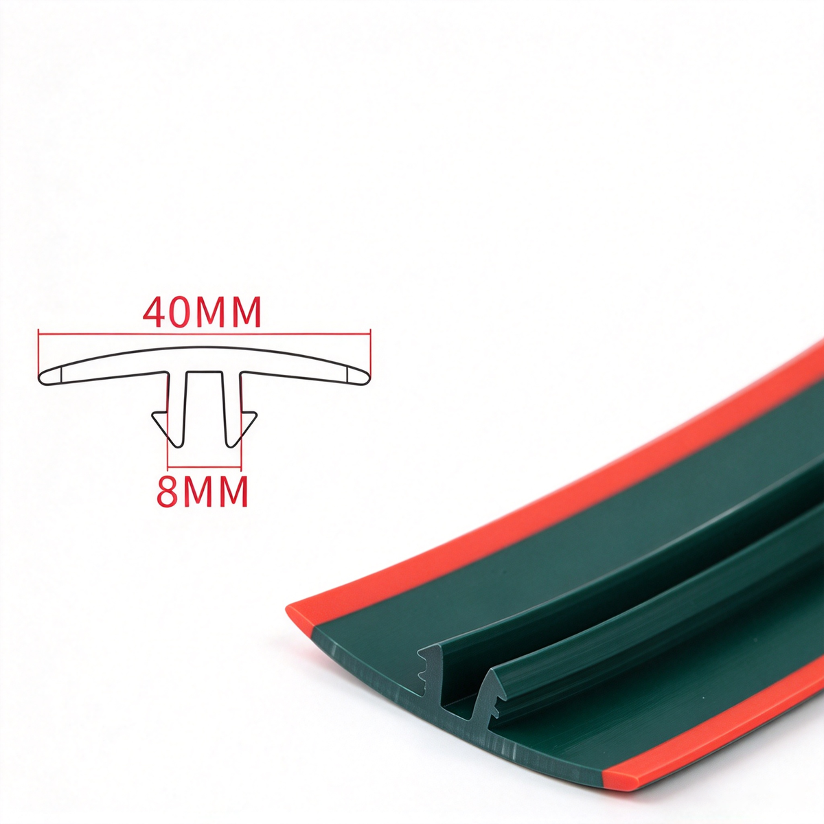 Aluminiumprofil-Stoßleiste – EU-Standard-Nuten-Einsatz (Serie 2020/3030/4040/4545)