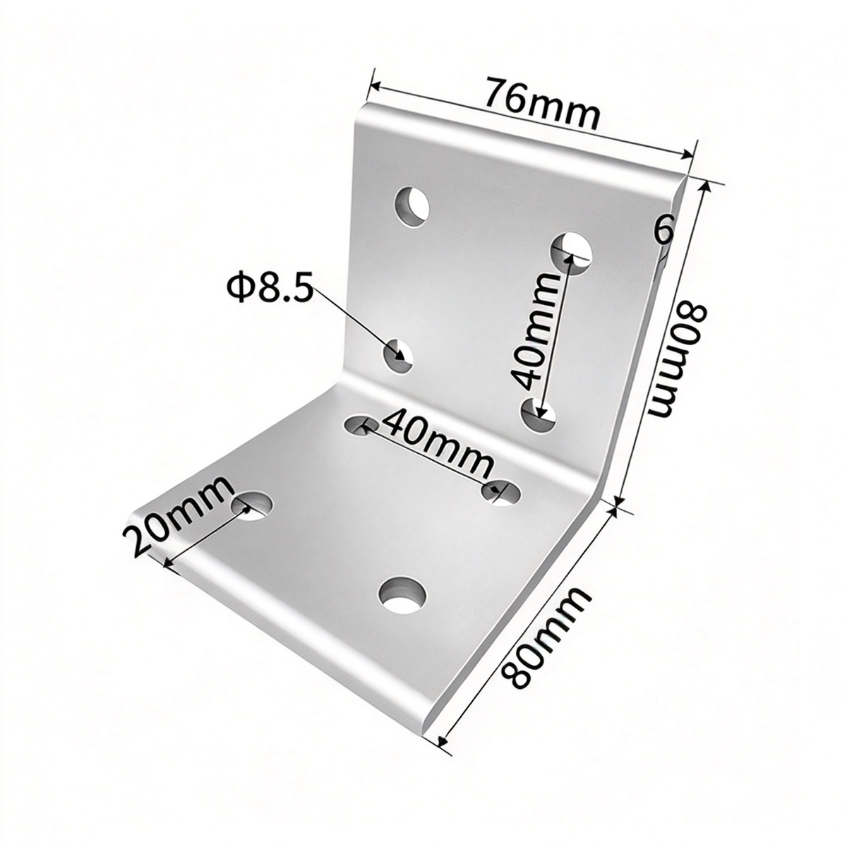 Aluminum Profile Vertical Corner Bracket & Shelf Support - 90 Degree Angle Joint (20 / 30 / 40 / 45 / 50 Series)