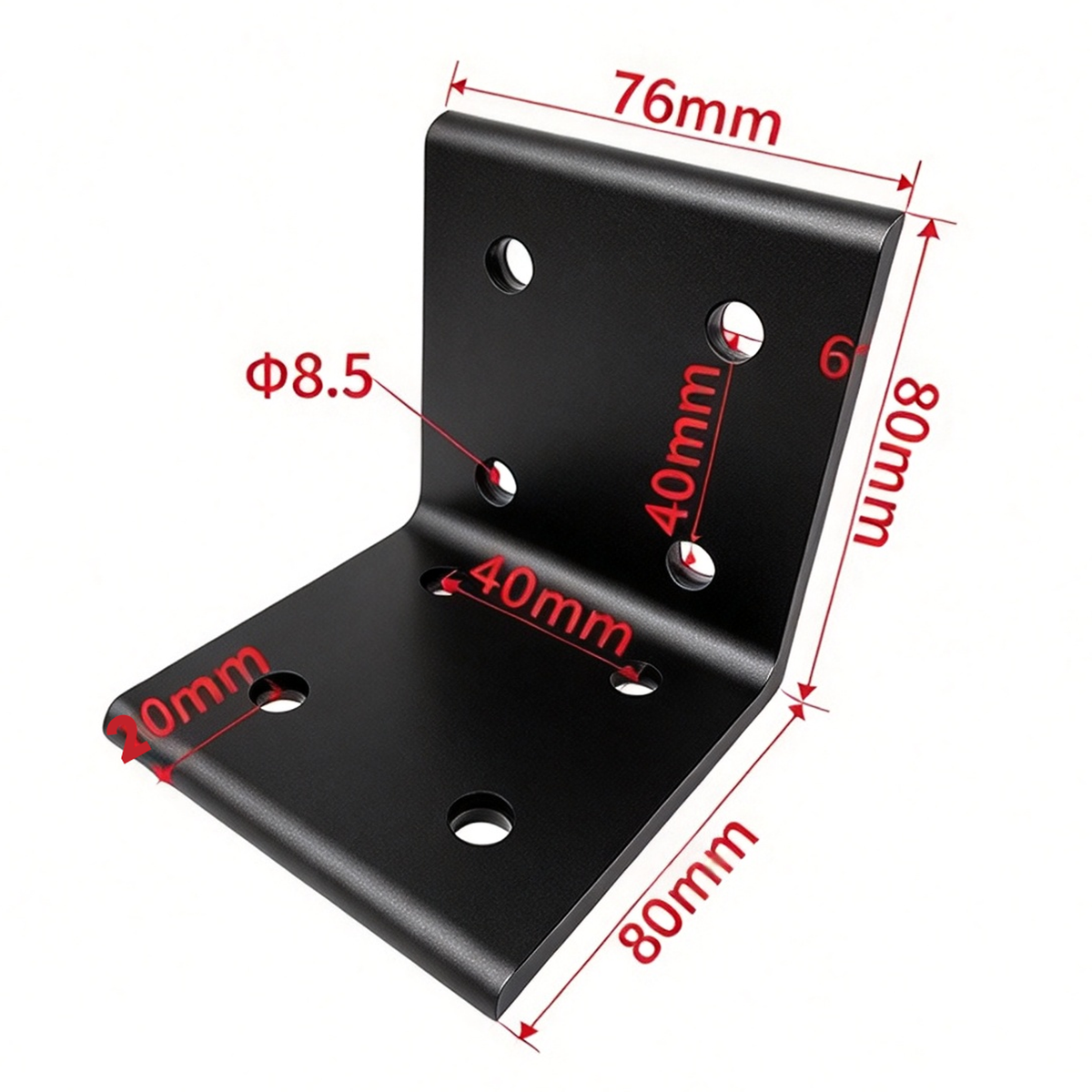 Aluminum Profile Vertical Corner Bracket & Shelf Support - 90 Degree Angle Joint (20 / 30 / 40 / 45 / 50 Series)
