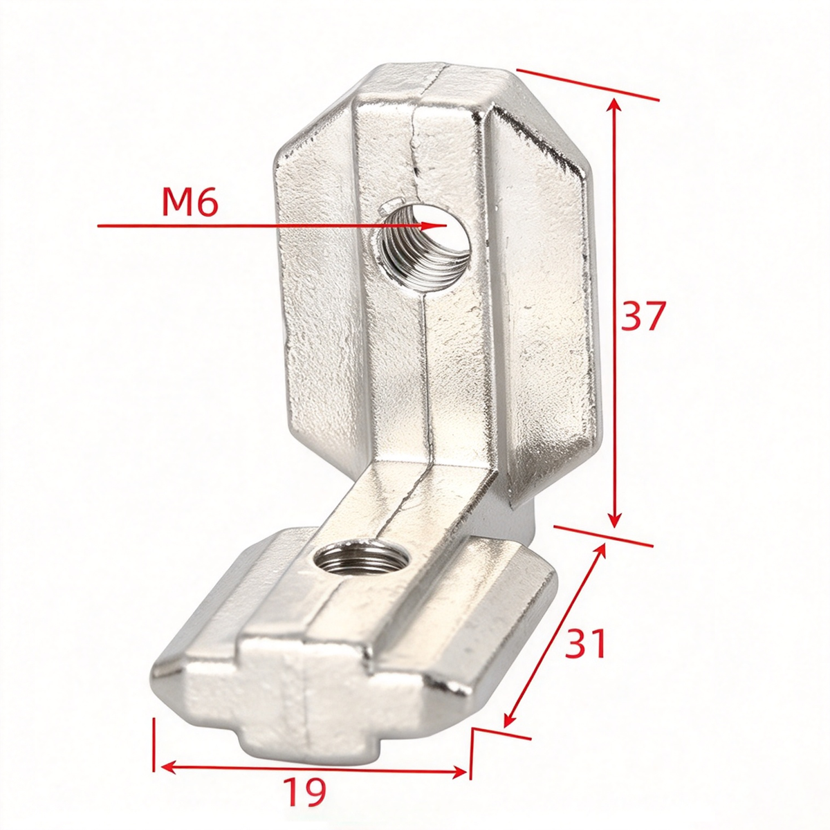 European Standard Inside Corner Bracket - Concealed L-Joint Connector for Aluminum Profiles (15 / 20 / 30 / 40 / 45 / 50 Series)