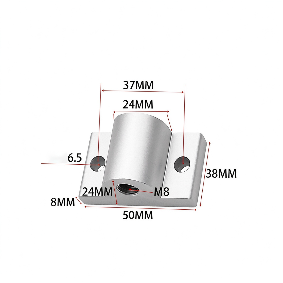 Montageplatte für Aluminiumprofil-Endfüße – Adapter für Nivellierfüße (20-/30-/40-/45-/50er-Serie)