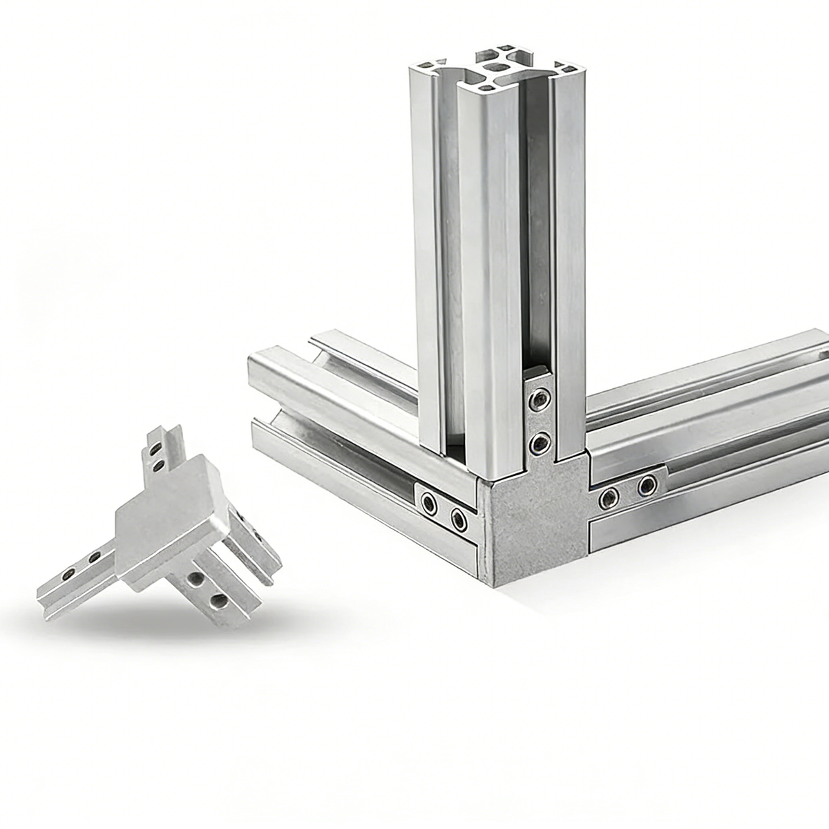 Aluminum Profile 2-Way & 3-Way Cube Corner Connectors (1515 / 2020 / 3030 / 4040 Series)