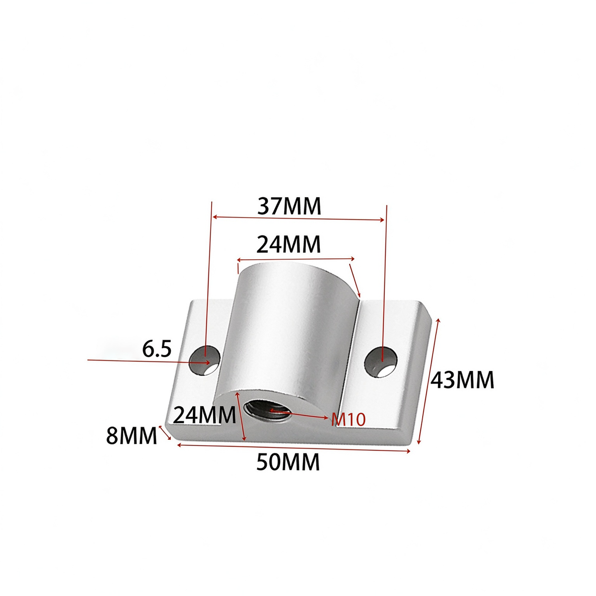 Montageplatte für Aluminiumprofil-Endfüße – Adapter für Nivellierfüße (20-/30-/40-/45-/50er-Serie)