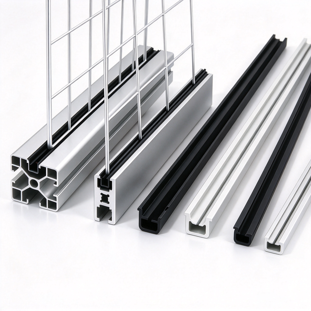 U-Channel Panel Holder Strip for Aluminum Extrusion Profiles - Slot 6/8/10