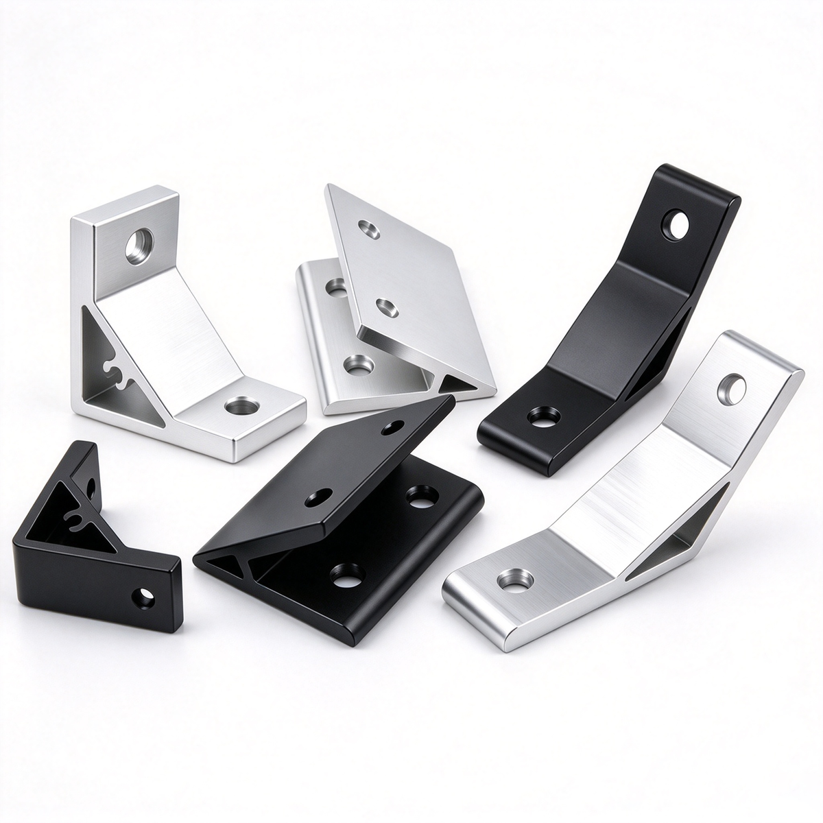 Aluminum Extrusion Corner Bracket - 90/45/135 Degree (2020 to 8080 Series)