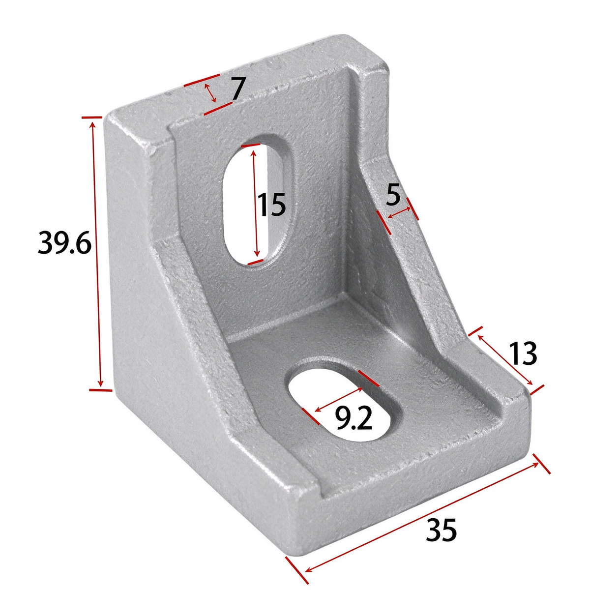 Heavy-Duty 90-Degree Aluminum Corner Bracket Connector for T-Slot Extrusions