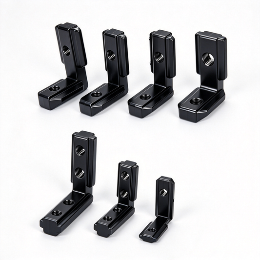 European Standard Inside Corner Bracket - Concealed L-Joint Connector for Aluminum Profiles (15 / 20 / 30 / 40 / 45 / 50 Series)