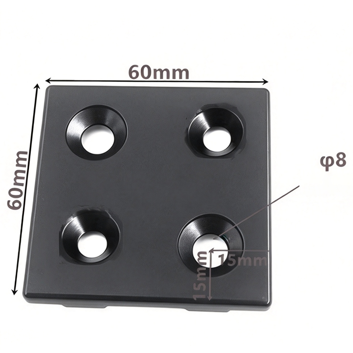 Aluminum Profile Metal End Cap Cover Plate (20 / 30 / 40 / 60 / 80 Series & Semi-Round)