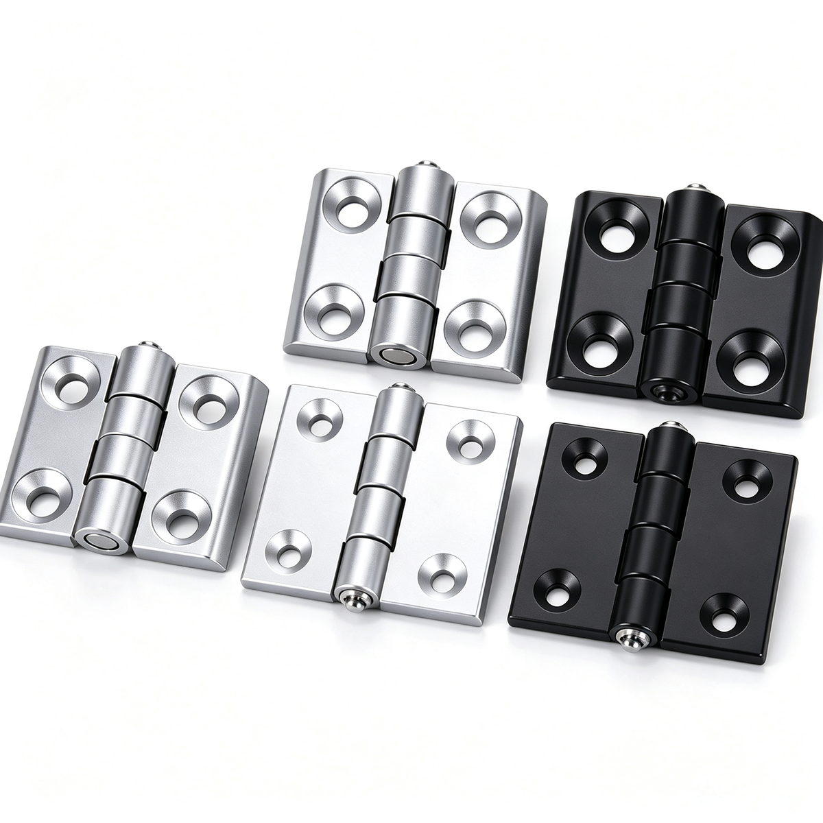 Industrielle Aluminiumprofil-Scharniere – Drehscharniere aus Zinklegierung, Aluminium und CNC-Präzisionsfertigung für T-Nut-Profile