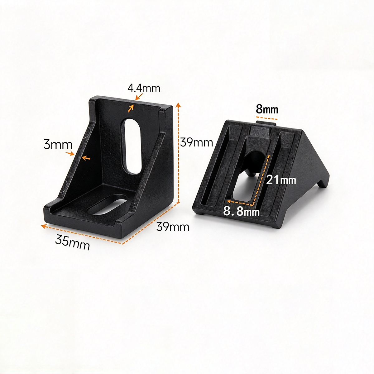 Heavy-Duty 90-Degree Aluminum Corner Bracket Connector for T-Slot Extrusions