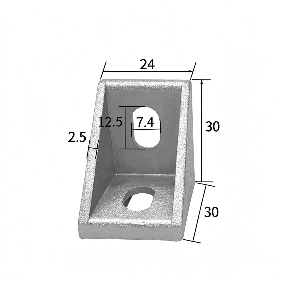 Heavy-Duty 90-Degree Aluminum Corner Bracket Connector for T-Slot Extrusions