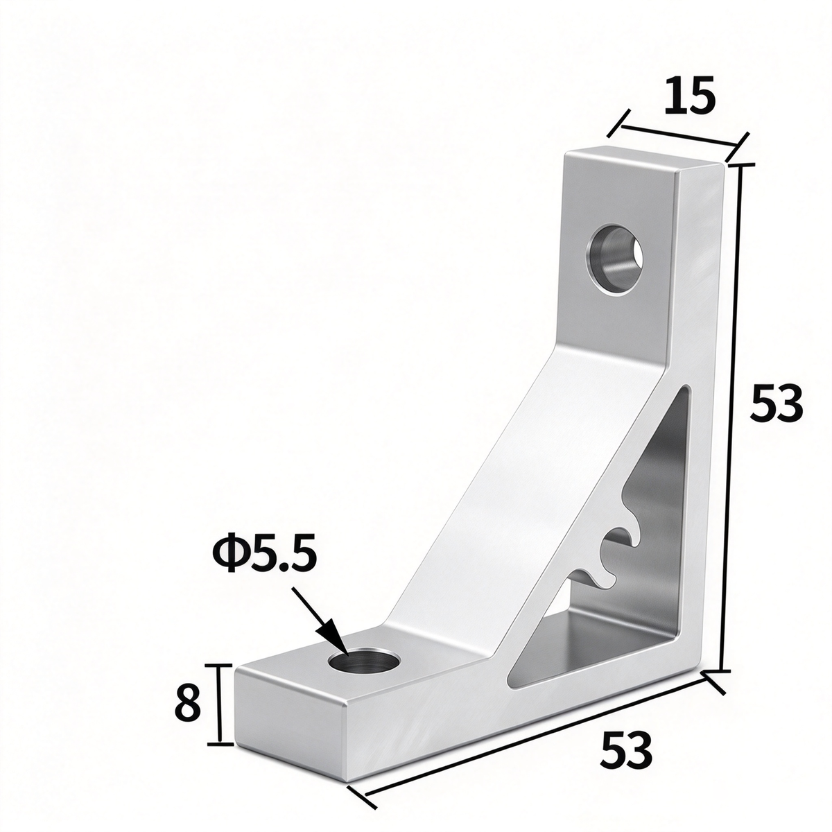 Aluminum Extrusion Corner Bracket - 90/45/135 Degree (2020 to 8080 Series)