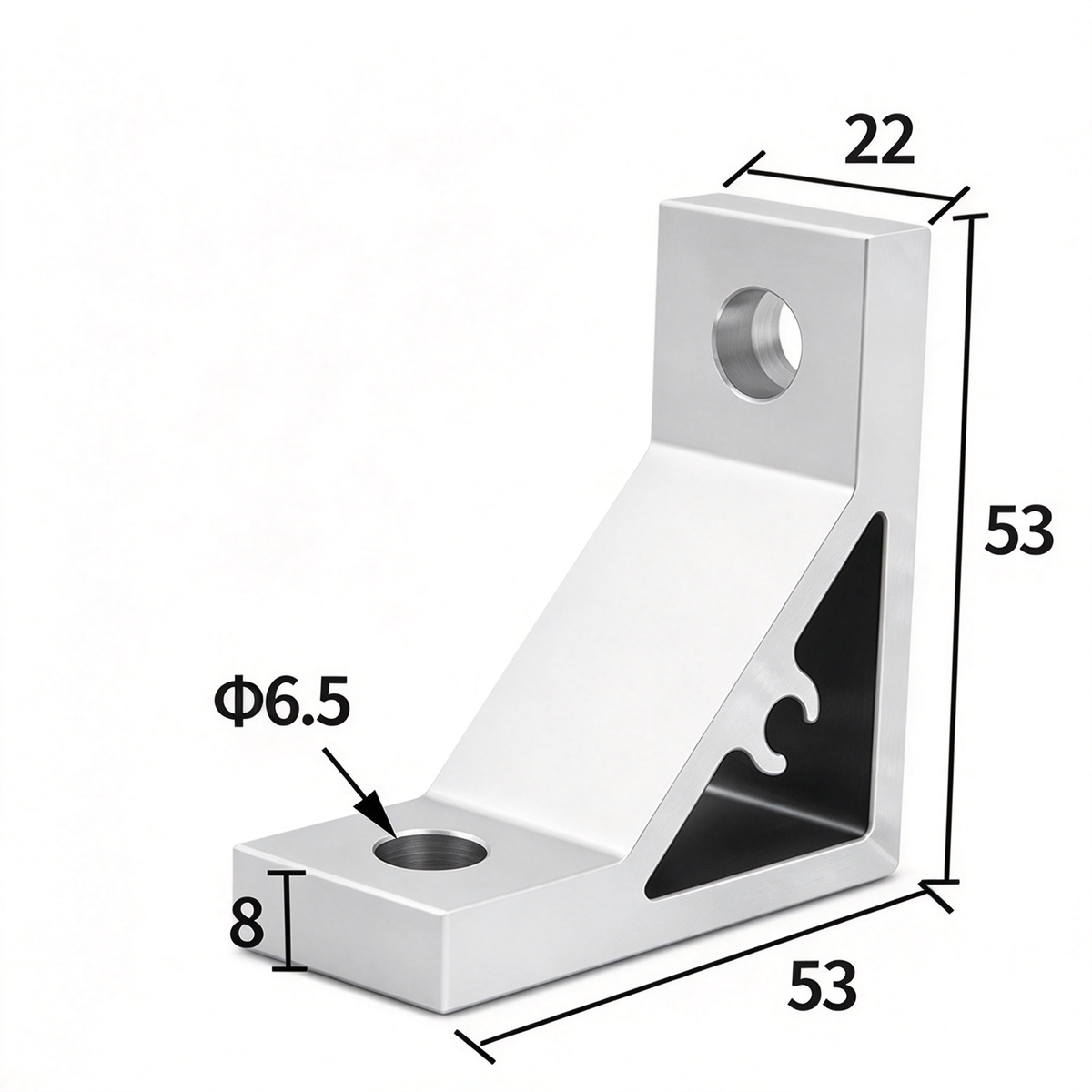 Aluminum Extrusion Corner Bracket - 90/45/135 Degree (2020 to 8080 Series)