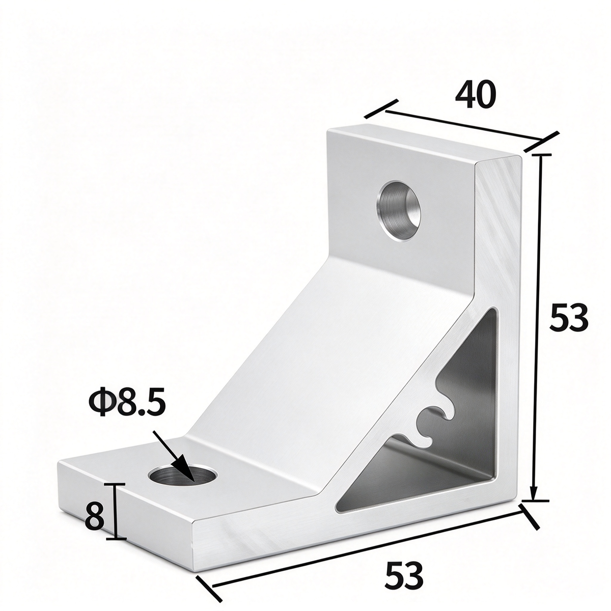 Aluminum Extrusion Corner Bracket - 90/45/135 Degree (2020 to 8080 Series)
