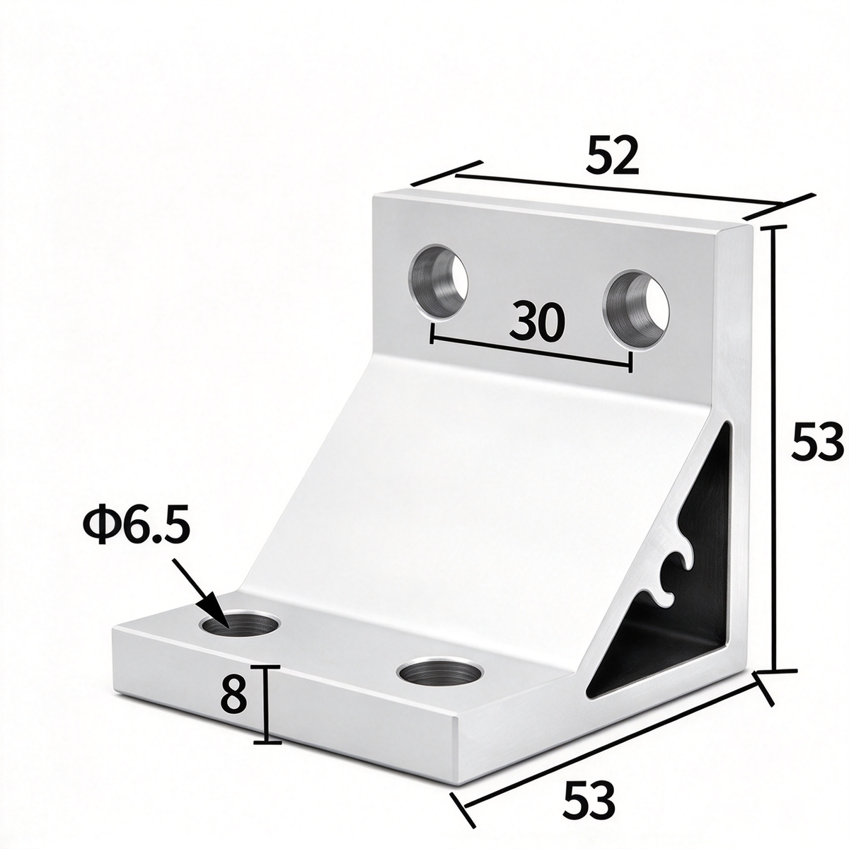 Aluminum Extrusion Corner Bracket - 90/45/135 Degree (2020 to 8080 Series)