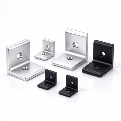 Aluminum Profile Vertical Corner Bracket & Shelf Support - 90 Degree Angle Joint (20 / 30 / 40 / 45 / 50 Series)