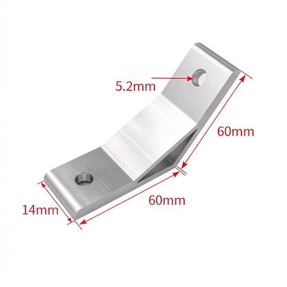 Aluminum Extrusion Corner Bracket - 90/45/135 Degree (2020 to 8080 Series)