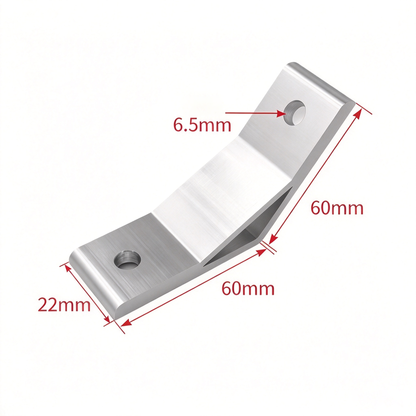 Aluminum Extrusion Corner Bracket - 90/45/135 Degree (2020 to 8080 Series)