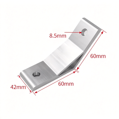 Aluminum Extrusion Corner Bracket - 90/45/135 Degree (2020 to 8080 Series)