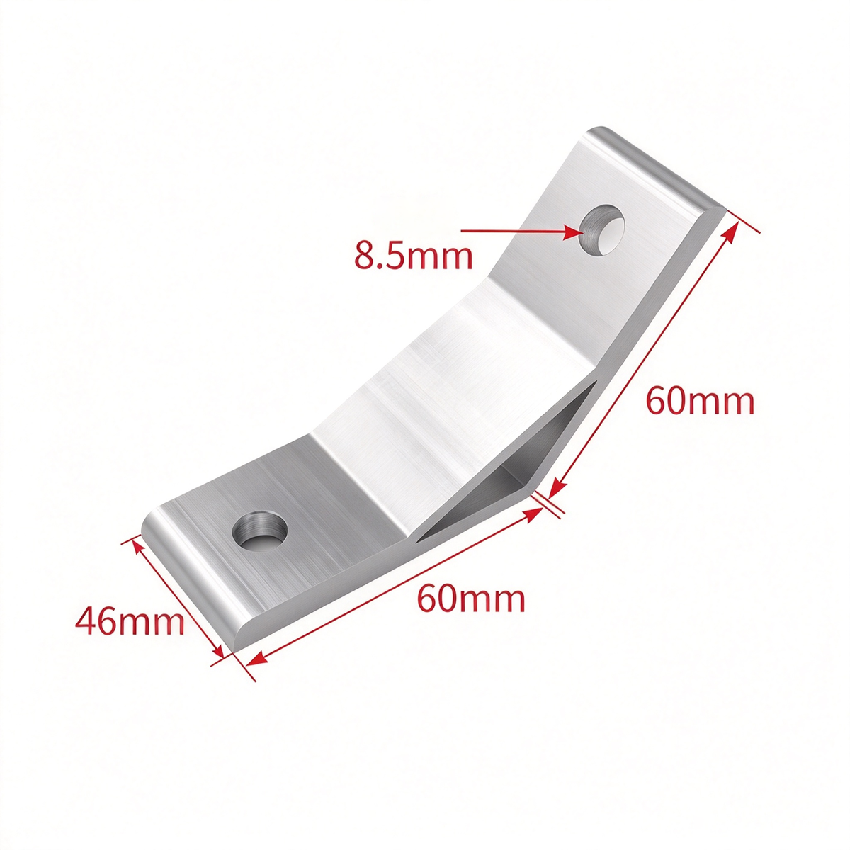 Aluminum Extrusion Corner Bracket - 90/45/135 Degree (2020 to 8080 Series)