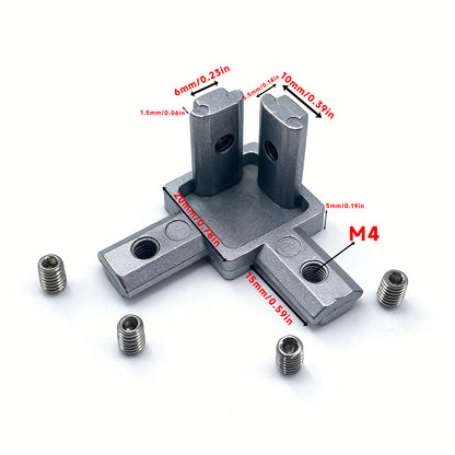 Aluminum Profile 2-Way &amp; 3-Way Cube Corner Connectors (1515 / 2020 / 3030 / 4040 Series)