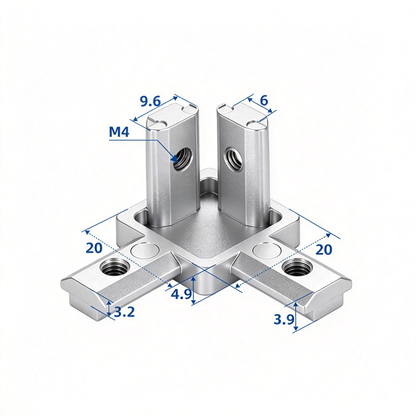 Aluminum Profile 2-Way &amp; 3-Way Cube Corner Connectors (1515 / 2020 / 3030 / 4040 Series)