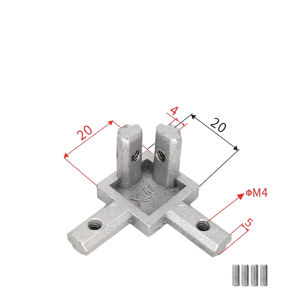Aluminum Profile 2-Way &amp; 3-Way Cube Corner Connectors (1515 / 2020 / 3030 / 4040 Series)