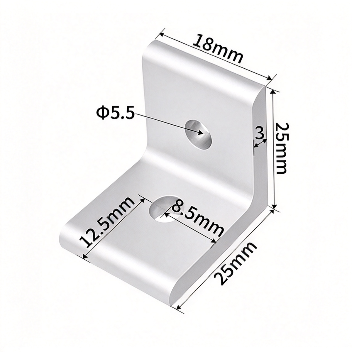 Aluminum Profile Vertical Corner Bracket & Shelf Support - 90 Degree Angle Joint (20 / 30 / 40 / 45 / 50 Series)