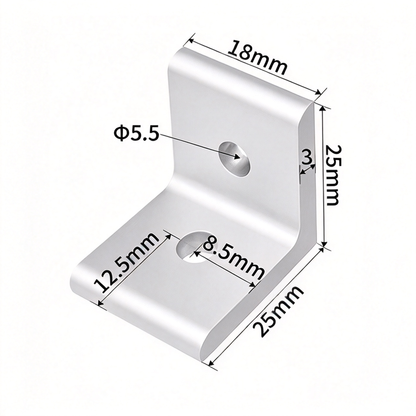 Aluminum Profile Vertical Corner Bracket & Shelf Support - 90 Degree Angle Joint (20 / 30 / 40 / 45 / 50 Series)