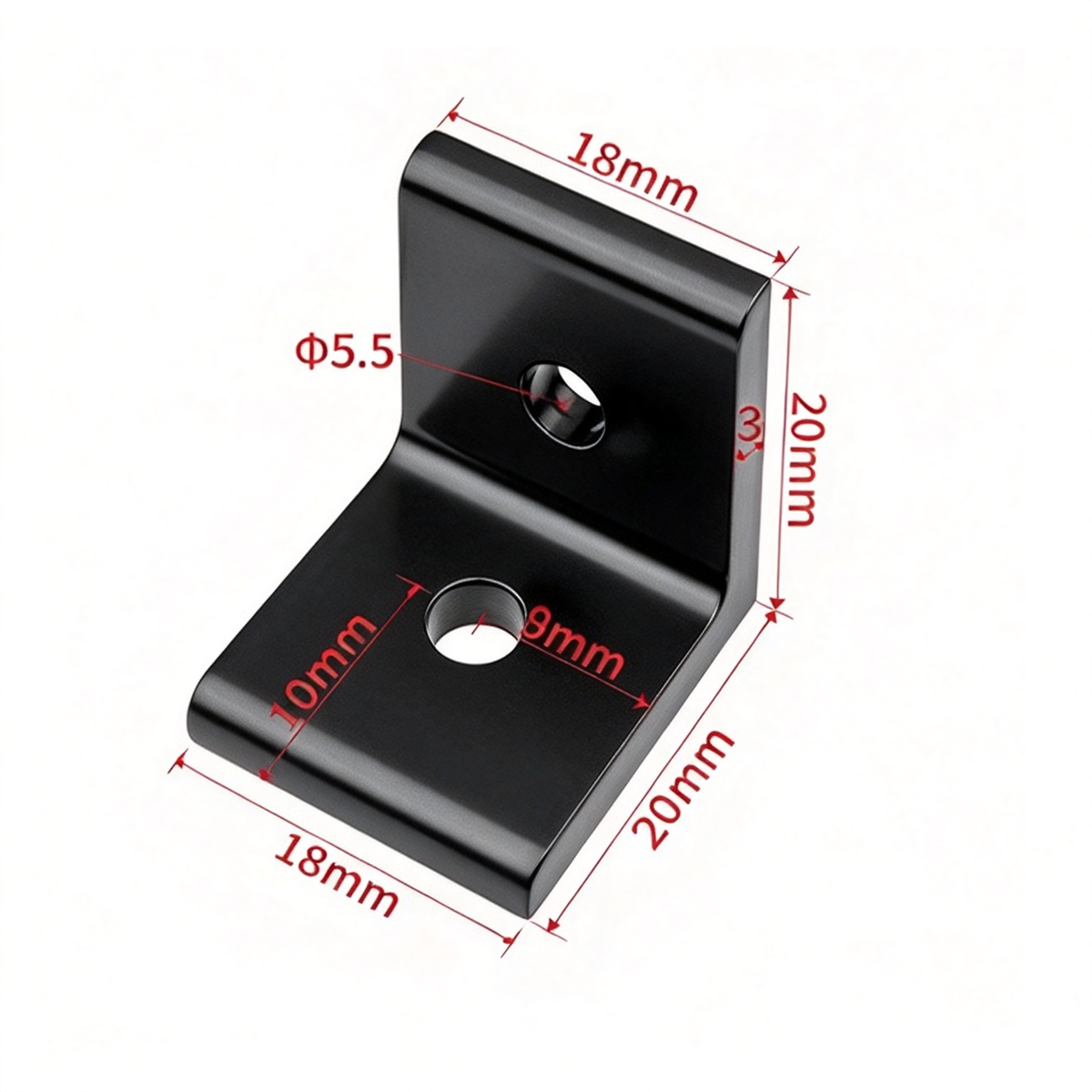 Aluminum Profile Vertical Corner Bracket & Shelf Support - 90 Degree Angle Joint (20 / 30 / 40 / 45 / 50 Series)