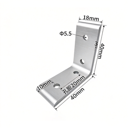 Aluminum Profile Vertical Corner Bracket & Shelf Support - 90 Degree Angle Joint (20 / 30 / 40 / 45 / 50 Series)